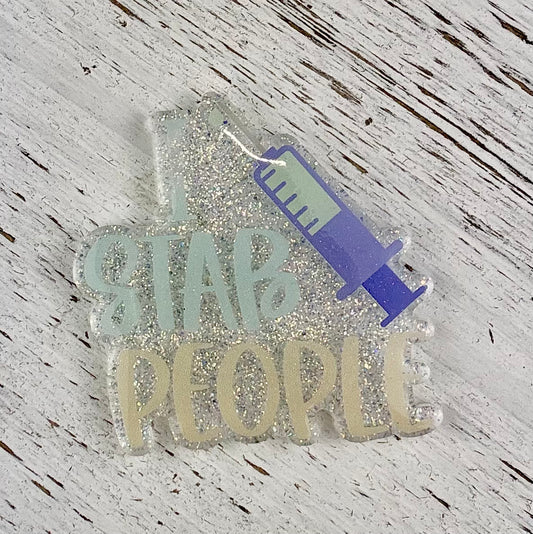 I Stab People Badge Topper