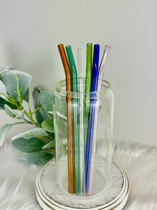 Colored Glass Straws for 16 oz. Glasses