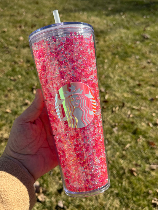 Starbucks Rhinestone Filled Tumbler (Multiple Colors)