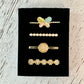 Gold and Pearl Stackable Watch Band Charms - 4