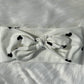 Luxe Twist Headband Black and White Heart