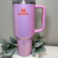 Custom Glittered Amethyst 40oz Stainless Steel Stanley Tumbler