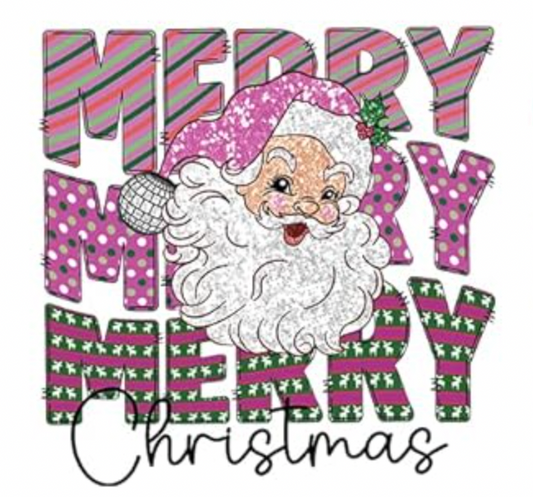 Pink Merry Stacked Santa - 57