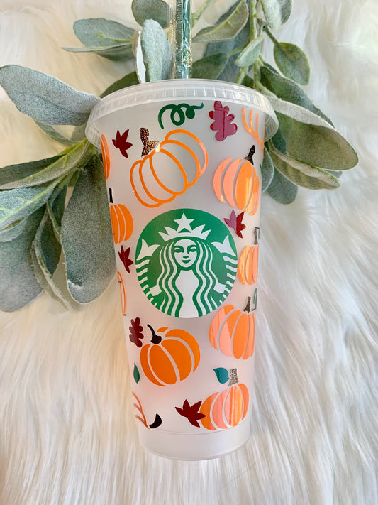 Fall Pumpkins 24 oz Reusable Cup!