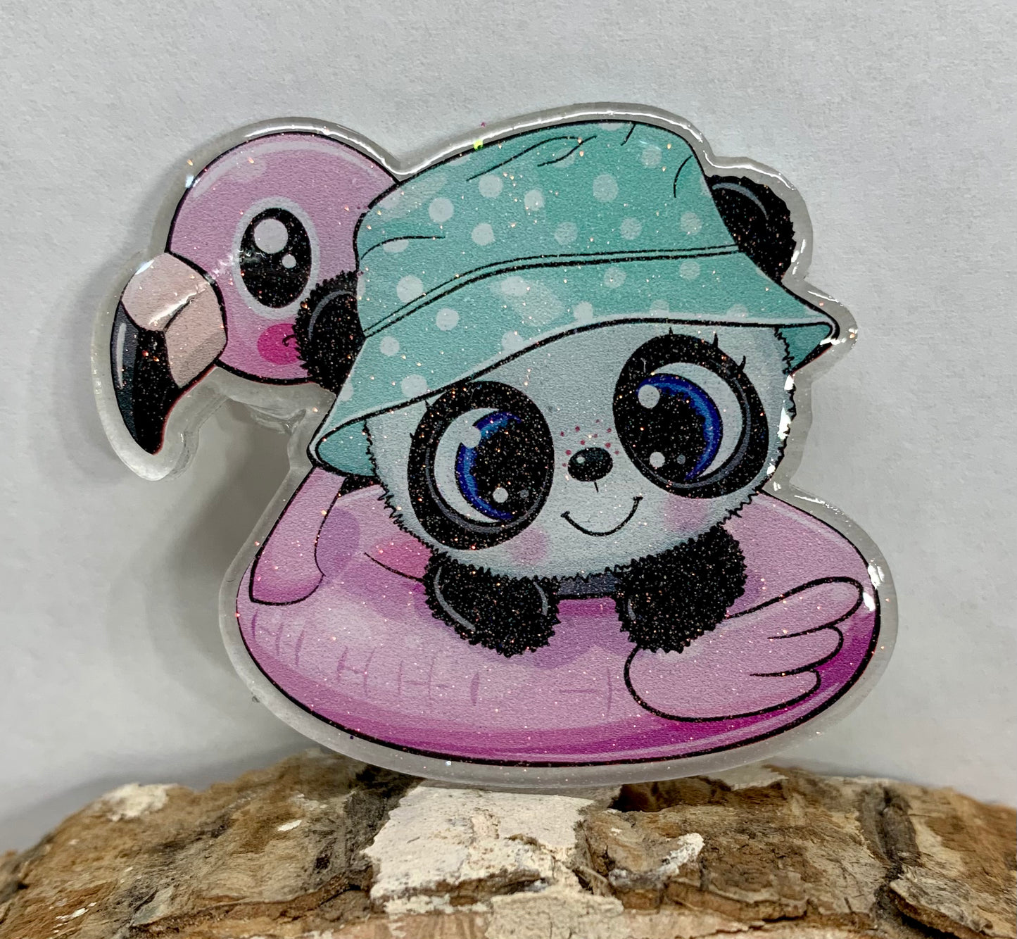 Summer Panda Badge Topper (Acrylic Only!)