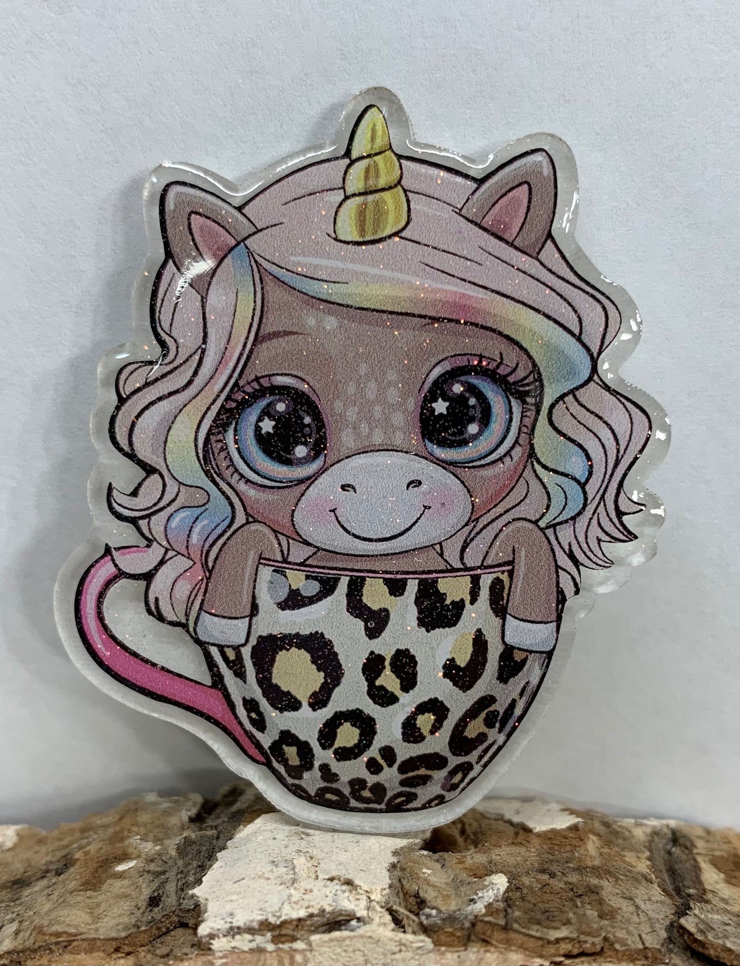 Unicorn Coffee Cup Badge Topper (Acrylic Only!)