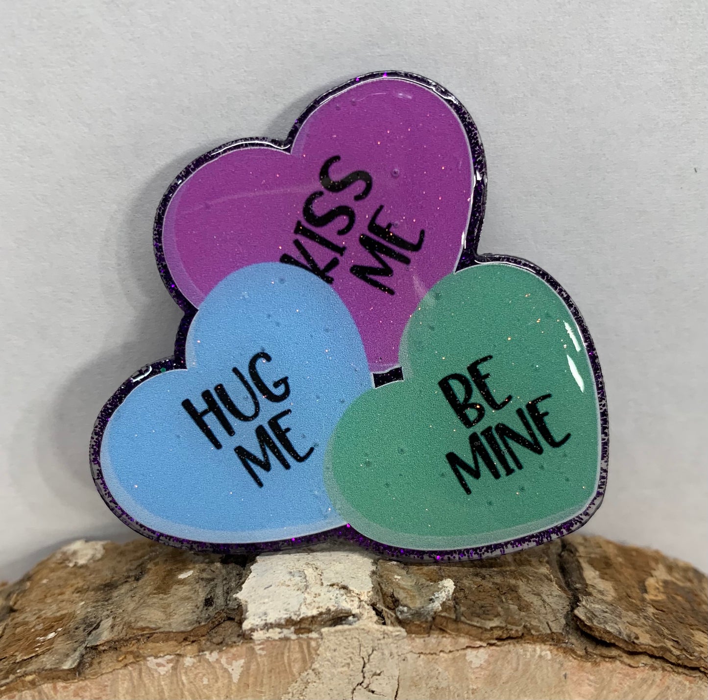 Conversation Hearts 2 Badge Topper (Acrylic Only!)