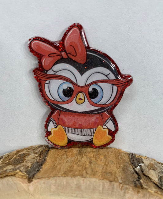 Smart Penguin Badge Topper (Acrylic Only!)