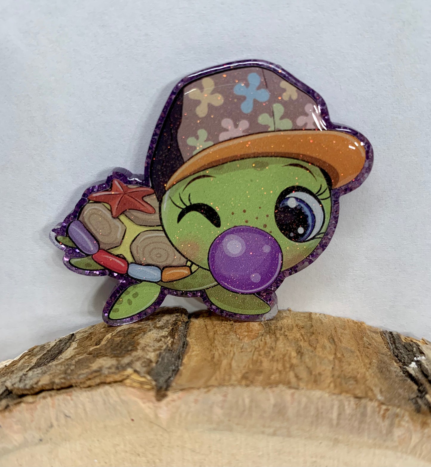 Turtle Bubblegum Badge Topper (Acrylic Only!)