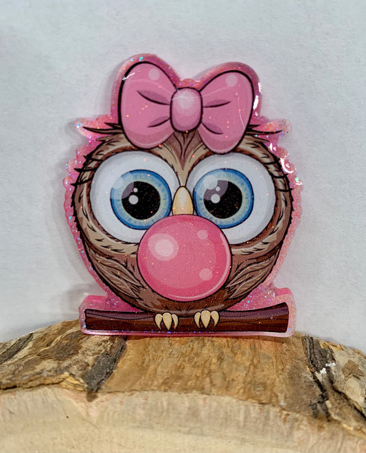 Owl Bubblegum Badge Topper (Acrylic Only!)