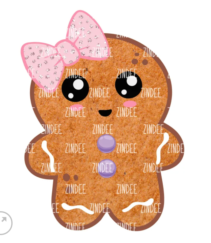 Gingerbread Girl Badge Topper (Acrylic Only!)