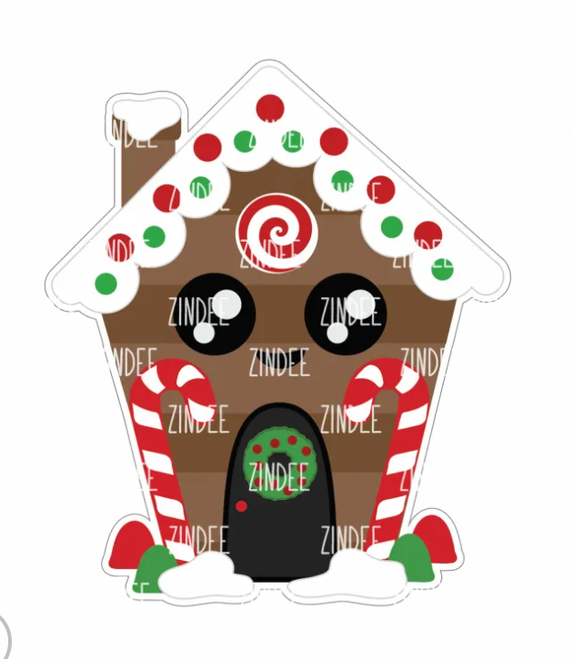 Gingerbread House Badge Topper (Acrylic Only!)